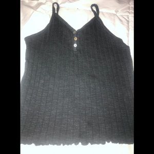 Grey cropped tank top